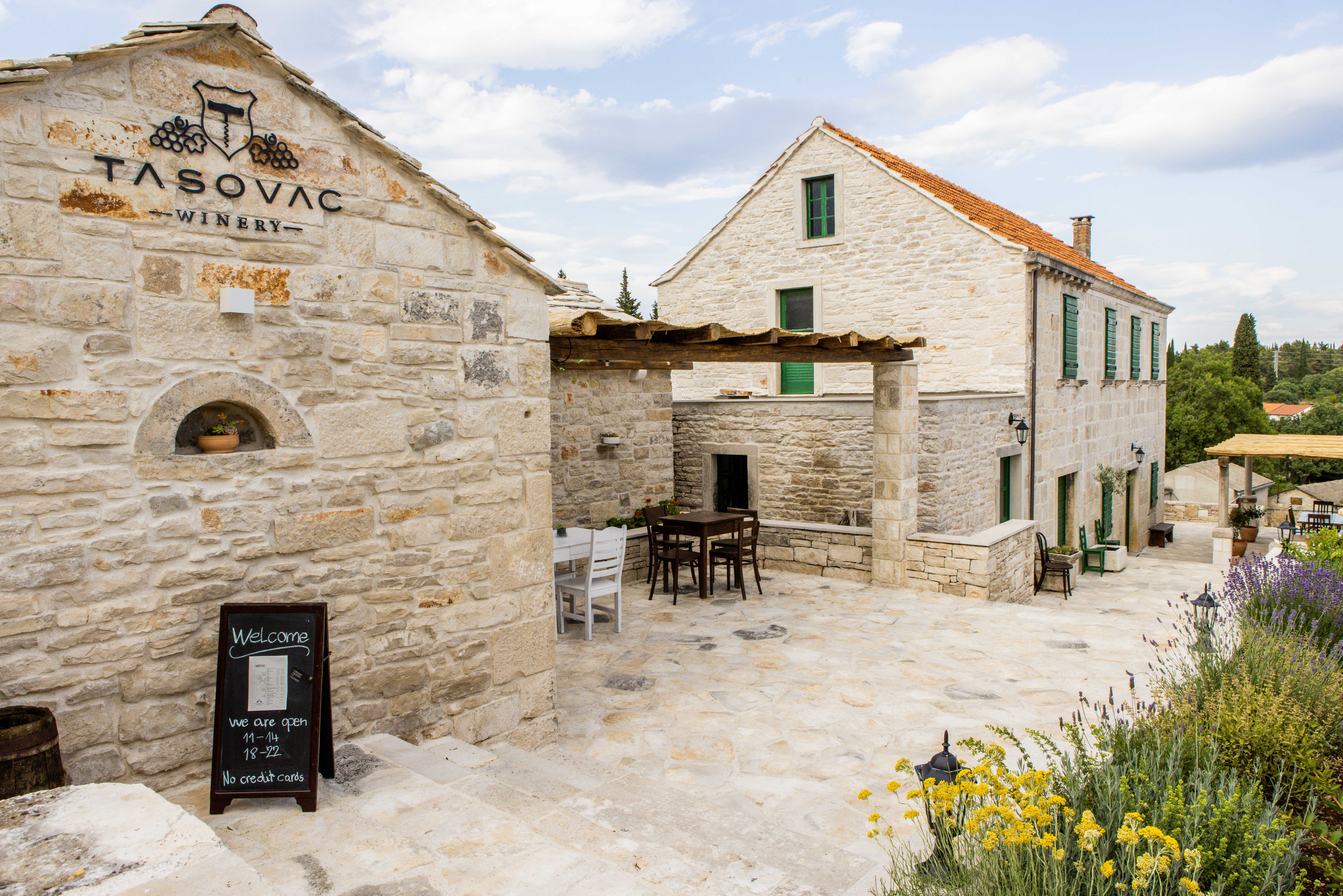 Entrance to Tasovac winery on the island of Korcula