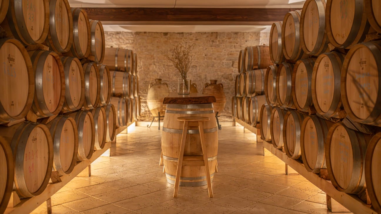 Bibich winery wine cellar