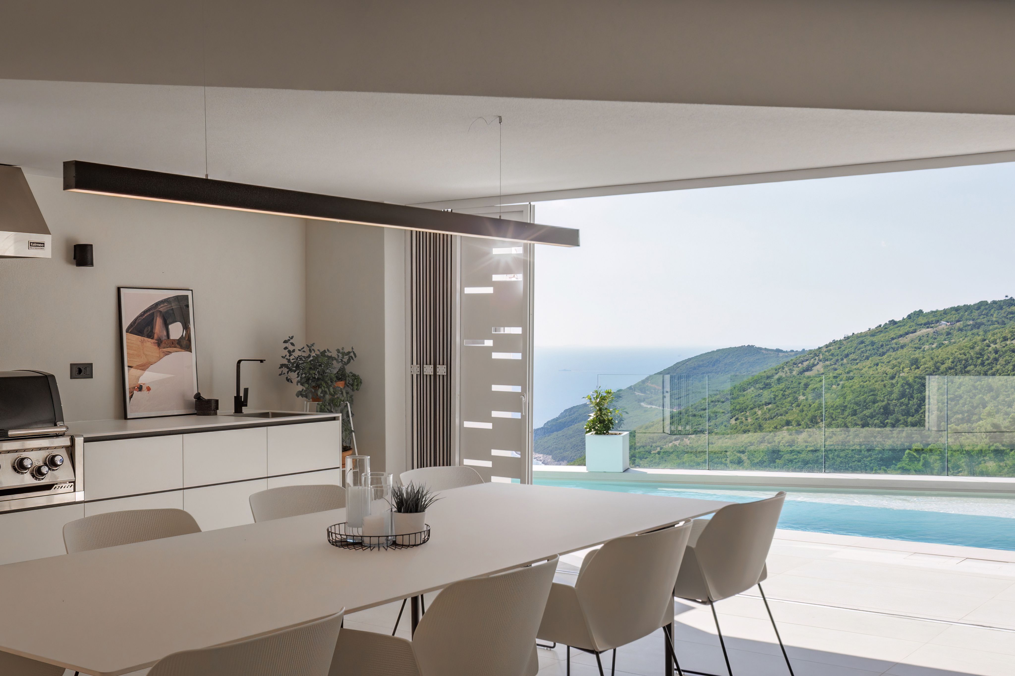 Summer kitchen with sea view in Villa Absolute Istria 