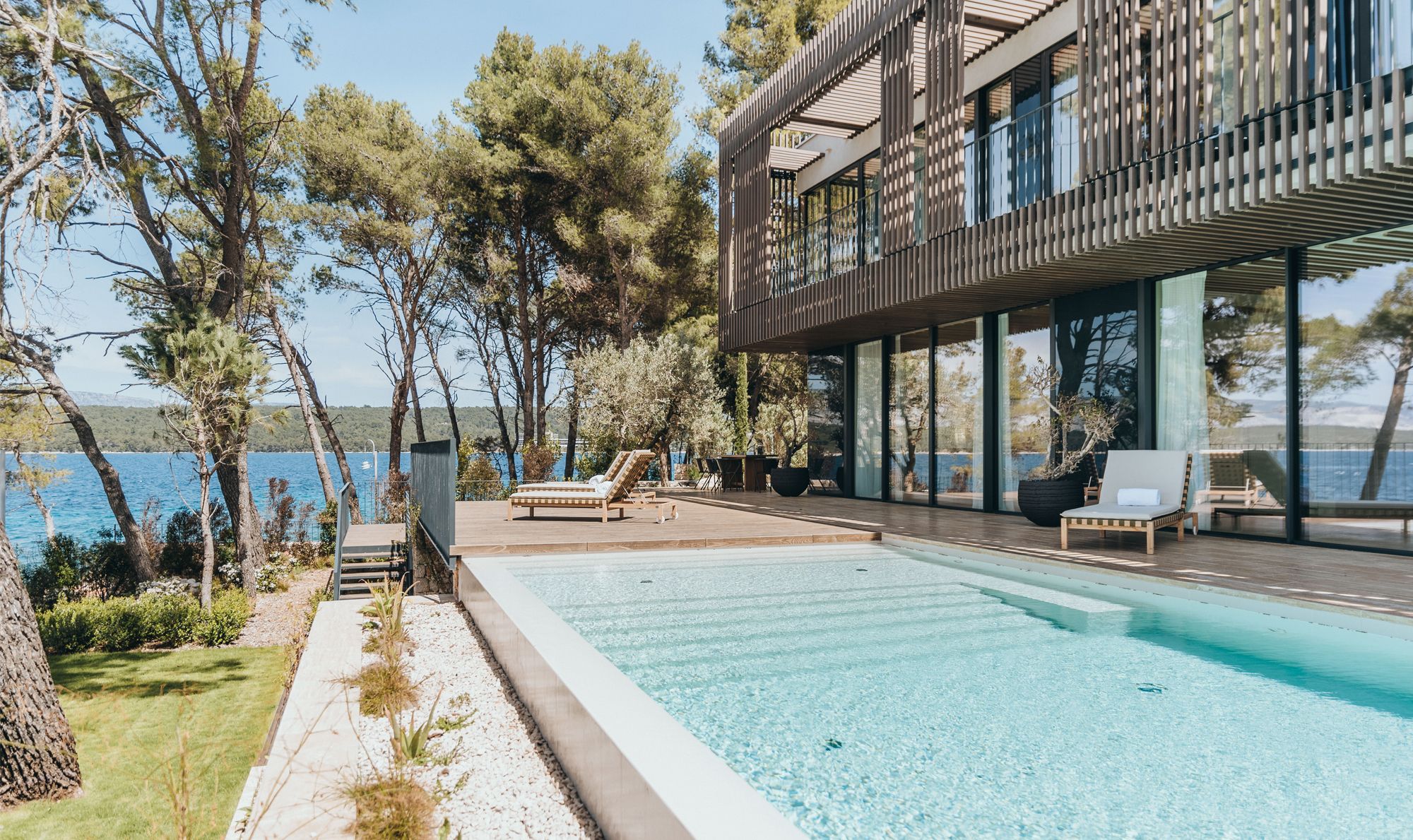 Stunning seafront villa Cove Hvar with heated swimming pool, surrounded by nature and featuring a stunning sea view