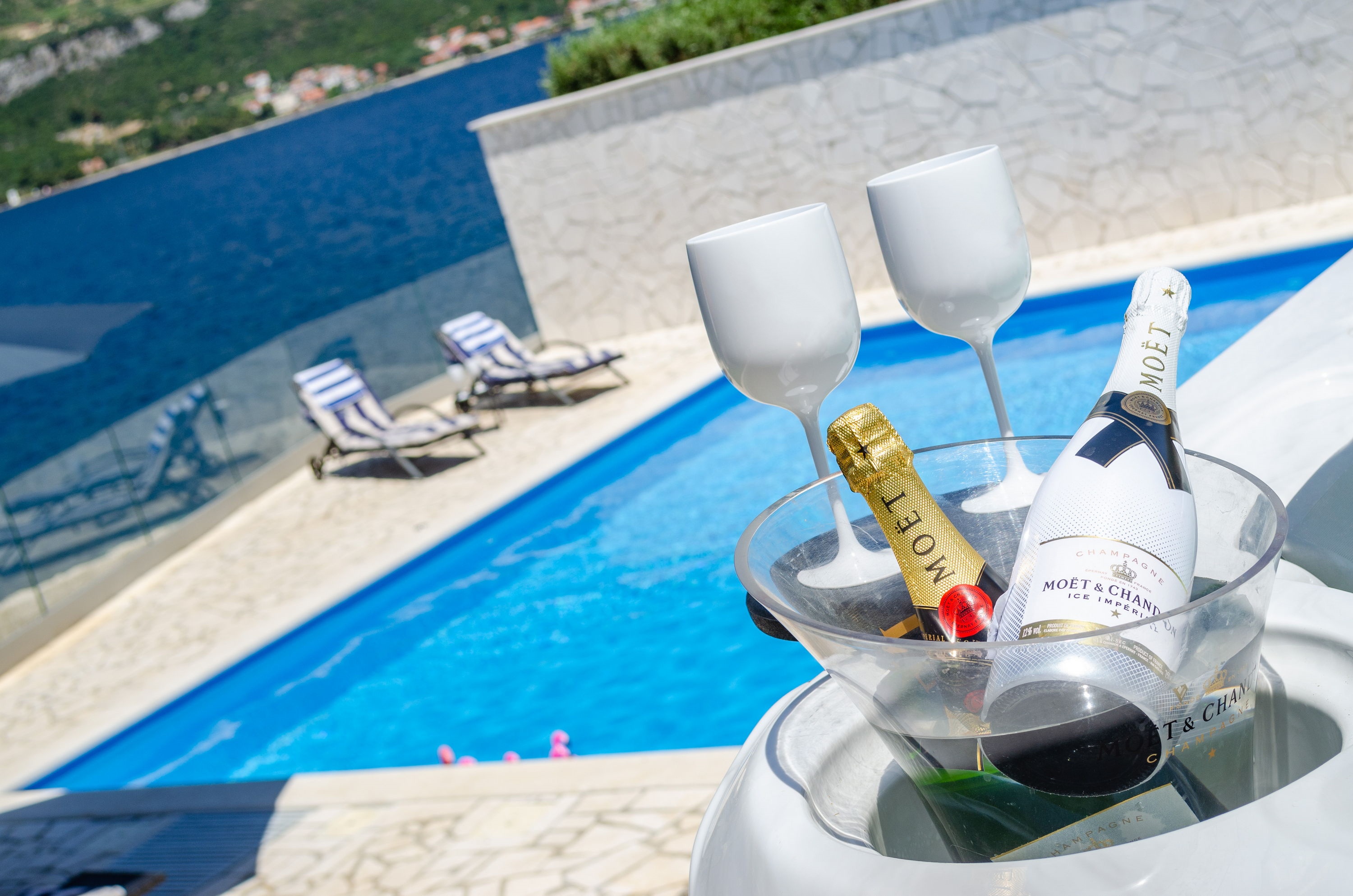 Sunny day by the pool in Villa Heritage Korcula with pool