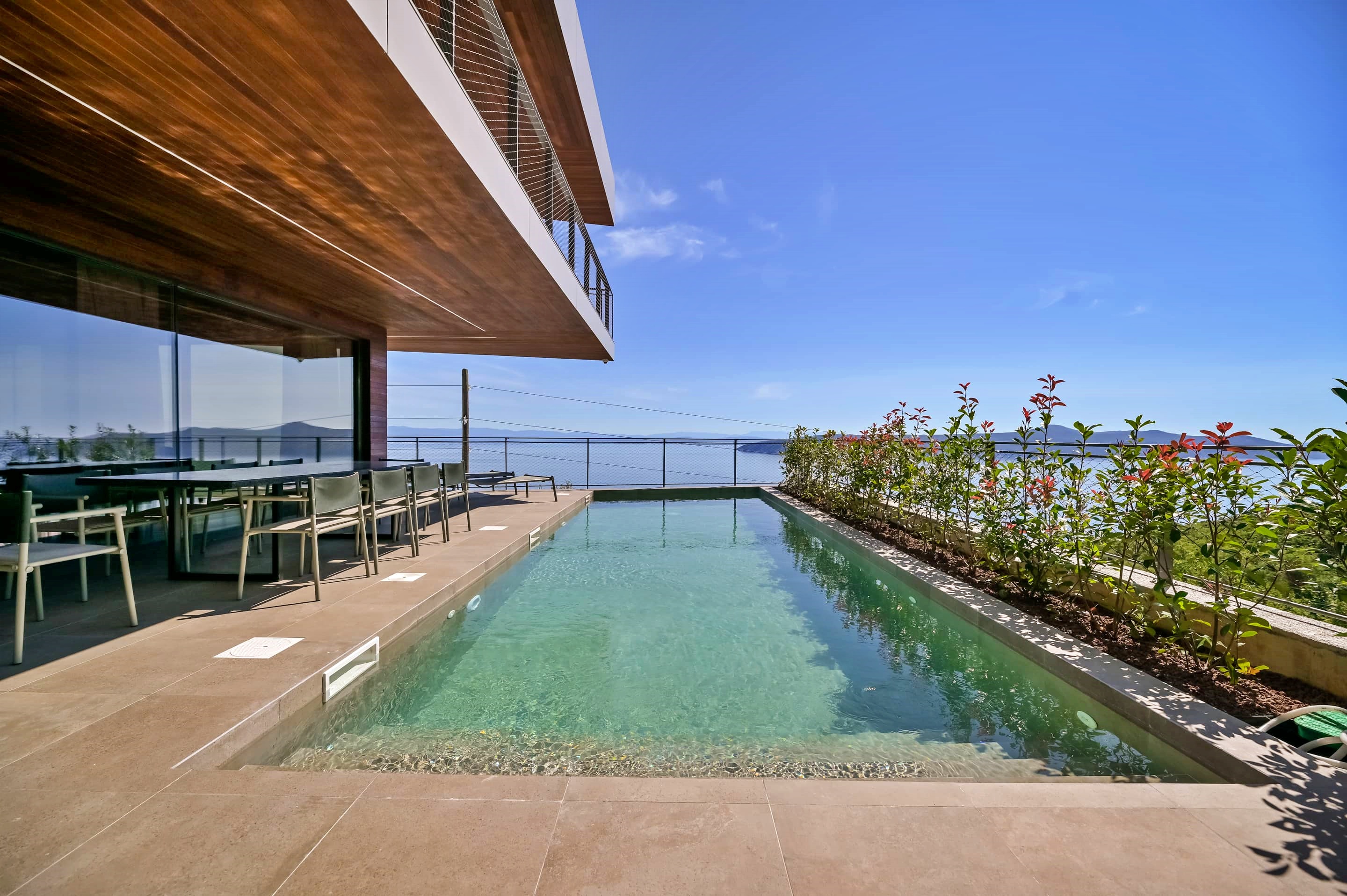 Villa Vista Hills with wellness amenities and a heated pool near Opatija