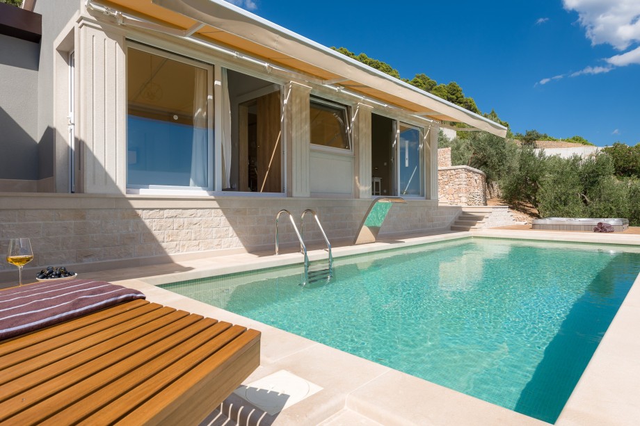 Luxury villa Bol view with swimming pool and sea view