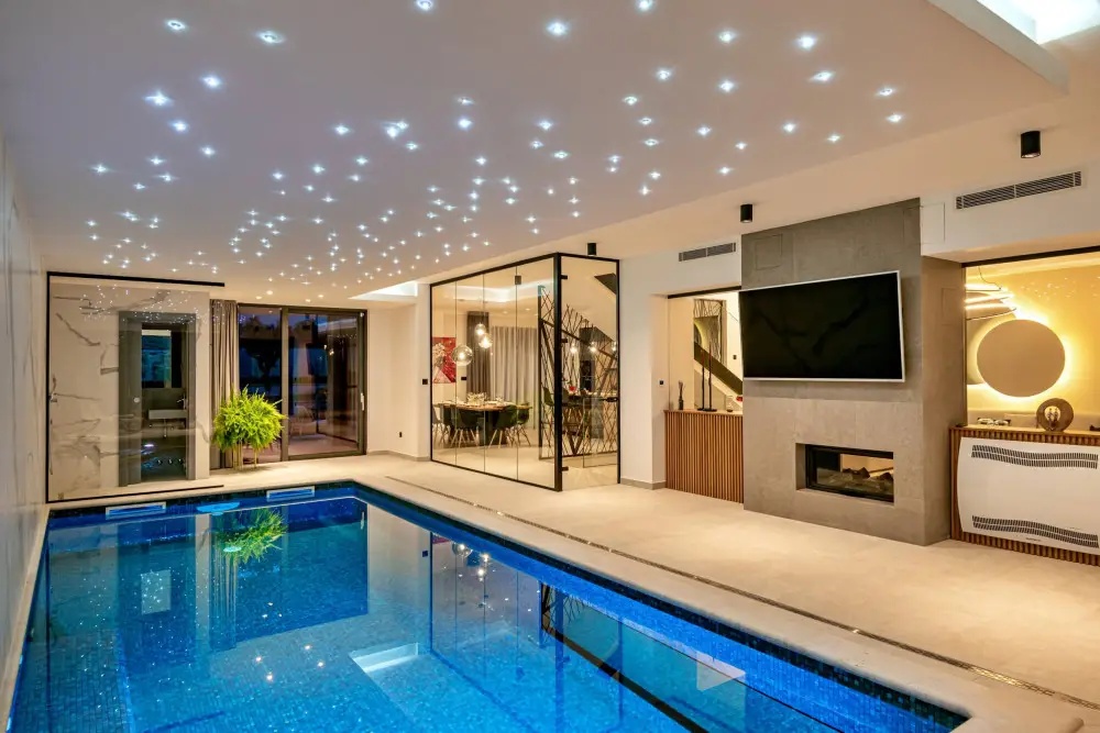 Villa Marina Shine with indoor heated pool and gym near Trogir