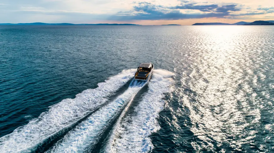 Cranchi A46 cruising the Adriatic on a private boat tour from Split