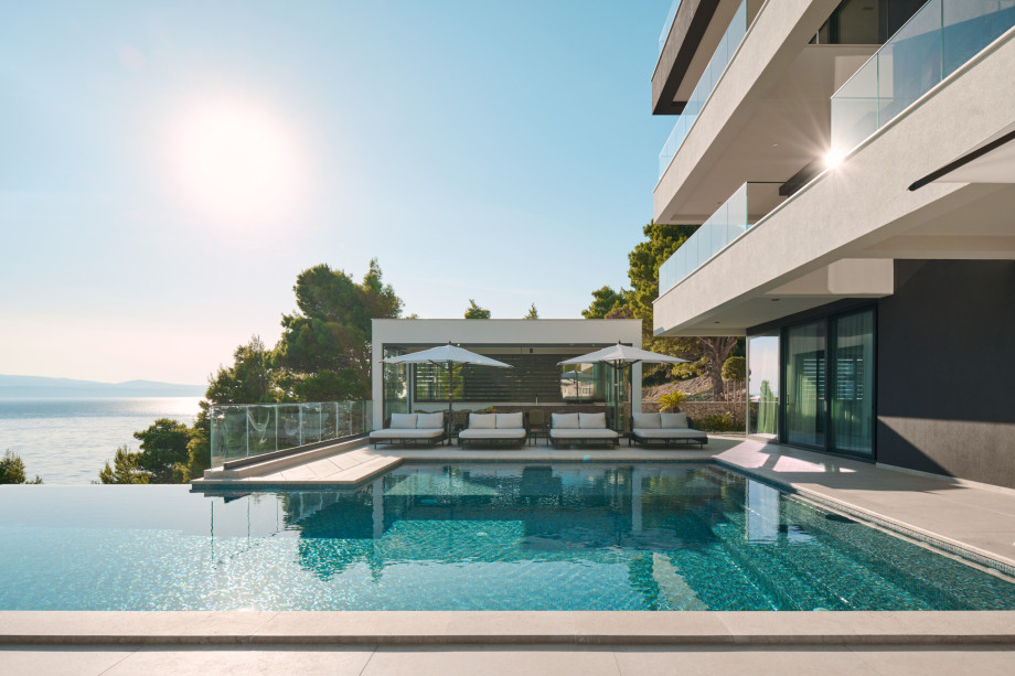 Seafront Villa Miracle in Mimice with swimming pool, and wellness zone