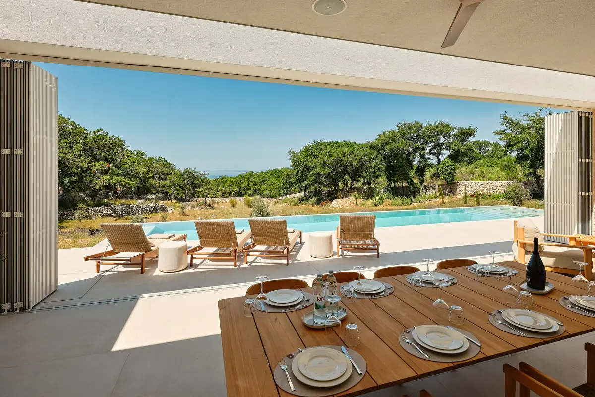 Luxury villa Golden Hour in Novalja on the island of Pag with pool and sea view